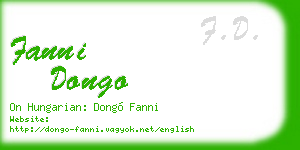 fanni dongo business card